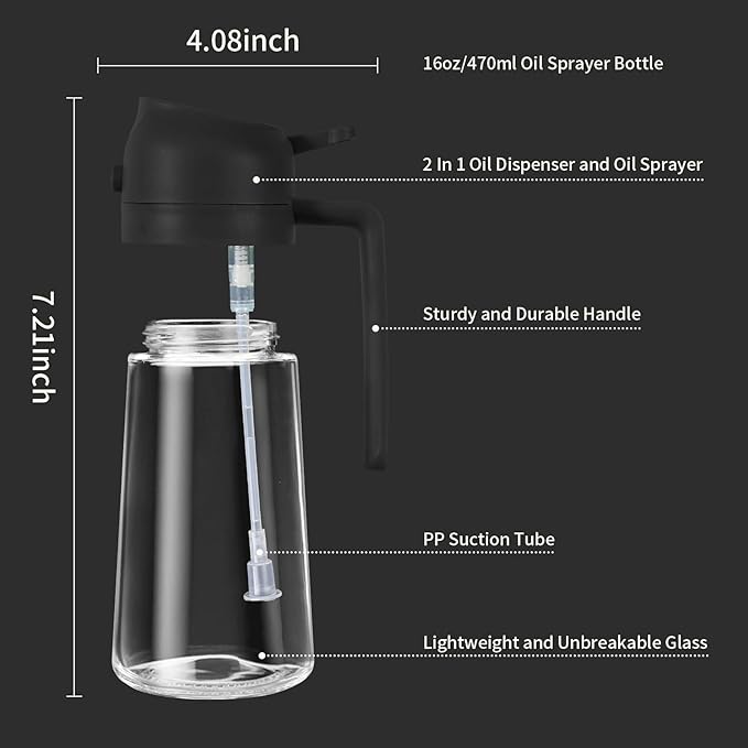 2-in-1 Oil Sprayer & Dispenser