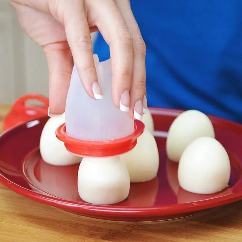 6-Piece Silicone Egg Boiler & Poacher Set